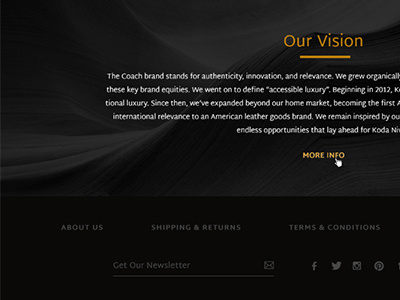 Koda Nivoli Footer e commerce online store responsive uiux visual design web design