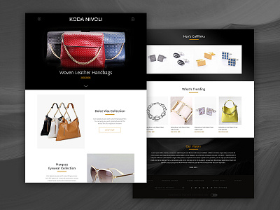 Koda Nivoli Homepage e commerce online store responsive uiux visual design web design