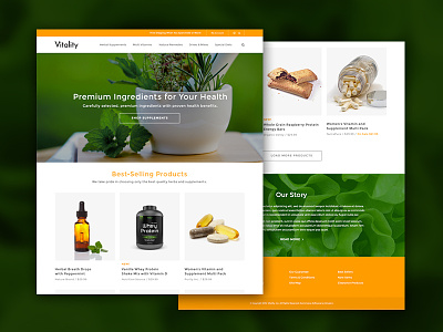 Store Homepage e commerce online store responsive uiux visual design web design