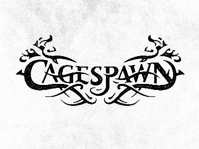 Cagespawn Logo alternative branding clothing company critique emo gothic lettering logo mma punk skate typography