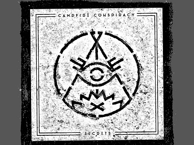 Campfire Conspiracy - CD Release 1 of 2 black and white campfire conspiracy flyer occult photocopy pop punk poster punk rough symbol xerox