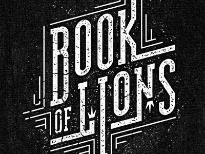 Book of Lions book of lions distressed font lettering retro type treatment vintage
