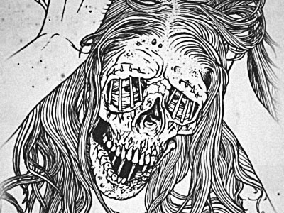 Endless Hell band illustration metal shirt skull wacom
