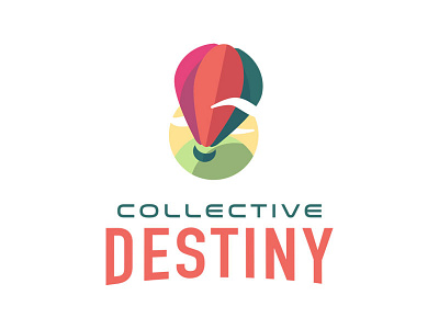 Collective Destiny Logo balloon bright colorful destiny flat logo whimsical