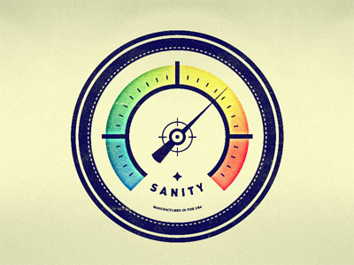 Sanity guage retro sanity vector vintage