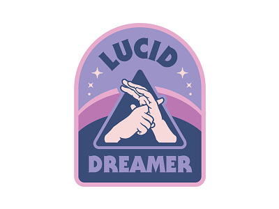 Lucid Dreamer Patch Design badge consciousness dreamy hand lucid dreaming mystical patch serif gothic stars
