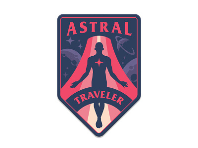 Astral Traveler Patch astral projection badge consciousness cosmic hand mystical patch space stars