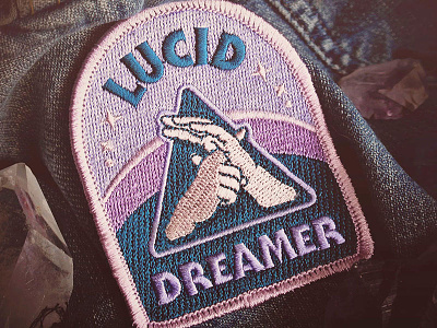 Lucid Dreamer Patch badge consciousness dreamy hand lucid dreaming mystical patch serif gothic stars