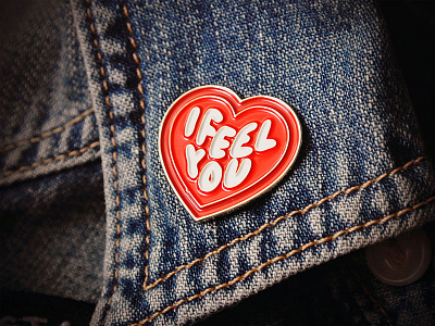 I Feel You Heart Pin emo enamel pin heart love pin