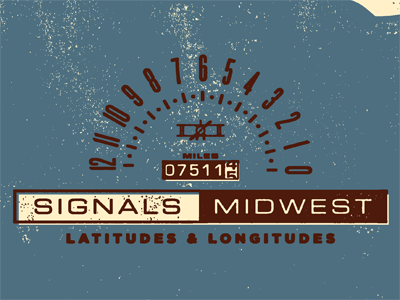 Signals Midwest Poster band gauge music odometer plane poster punk retro screen print signals midwest typography vintage