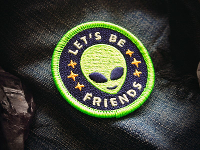 Friendly Alien Patch alien badge extra terrestrials patch starseed