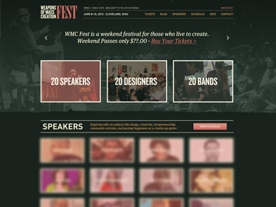 WMC Fest 2012 Homepage preview 2012 awesome cleveland event festival go media save the date summer wmc fest