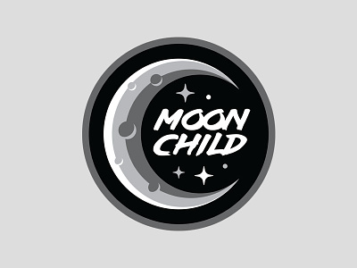 Moon Child Patch badge grey moon moon child patch retro vintage