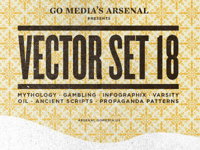 Vector Set 18 type lockup arsenal grain knockout pattern sans serif tutorial vector