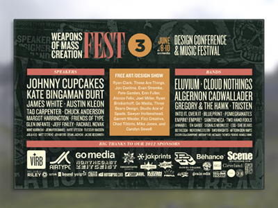 WMC Fest 2012 Flyer - back 2012 awesome cleveland event festival go media summer wmc fest