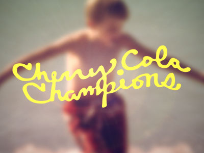 Cherry Cola Champions script band cursive emo handmade indie lettering logo script