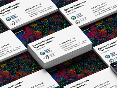 Business card of the Department of Digital Development business card graphic design map ui ux