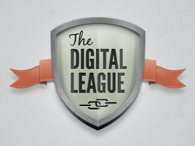 The Digital League logo branding digital digital brand digital illustration icon design logo logo design photoshop shield vintage vintage logo vintage mood