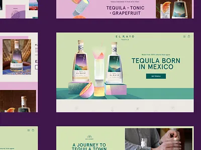 El Rayo Tequila ecommerce ui design