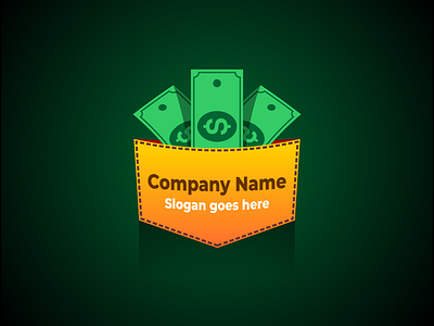 Pocket logo branding cash corporate identity design finance financial company loan logo money visual identity