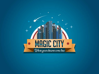 Magic City city corporate identity design. graphic design logo logo design magic starfall visual identity
