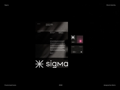 Sigma. Brand identity animation asterisk black brand branding communication graphic design guide identity instagram light logo minimalism motion graphics poster premium star stationery strategy visual