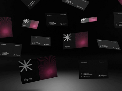 Sigma branding 3d animation asterisk black brand branding business card elegant graphic design guide identity logo mockup motion graphics premium print star stationery strategy visual