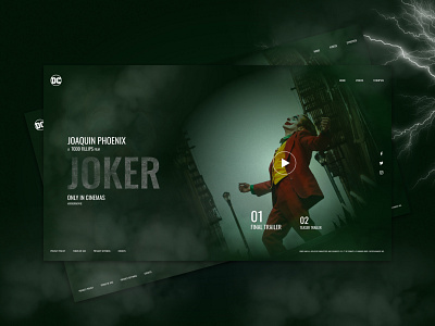 JOKER MOVIE UI design joker movie phoenix ui ux