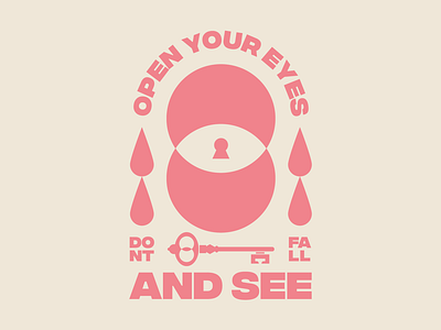 Open You eyes illustration clean eyes flat illustration merch tear vector vectorial