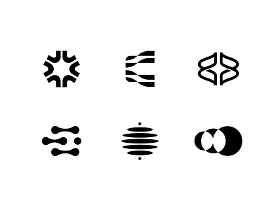 Logotype Explorations brand branding clean geometic geometric design icon logo logo exploration logodesign logotype neuro neuron neuroscience science vector