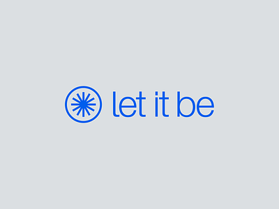 Let it Be - Unused Exploration asterisc blue brand branding clean company design flat logo logotype minimal minimal design