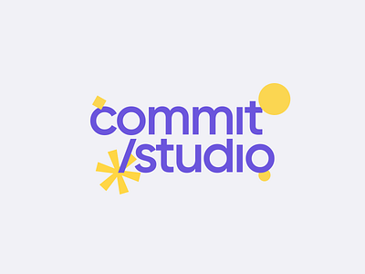 Commit Studio Rejected Direction brand branding colorful fun graphic design logo logotype studio vector vibrant violet yellow