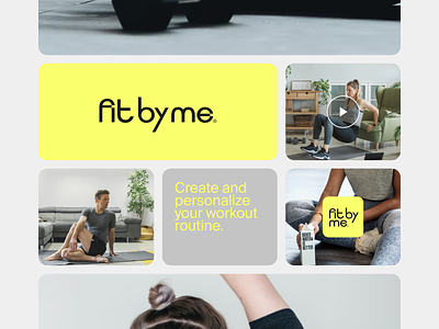 Fit by me - Unused Branding Exploration app brand branding excercise fit gym logo logotype style styletiles ui vector workout