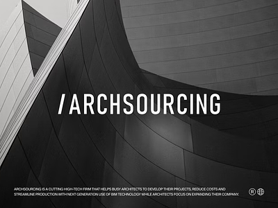 Archsourcing Branding applications architecture brand branding building clean design flat logo logotype mockups ui