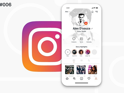 Daily UI | User profile #006 006 app design dailyui design instagram design re design ui ui design ui ux user profile