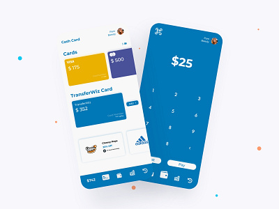 TransferWiz - Wallet App adobe xd app design cashapp figma mobile ui ui uiux user experience user interface ux wallet