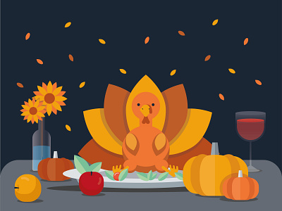 Thanksgiving v.2 character design icon illustration thanksgiving turkey