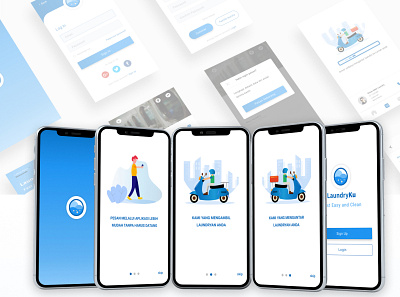 Mobile App LaundryKu creative illustration laundry laundry app mobile app mobile app design mobile application mobile ui ui ui design ux uxdesign