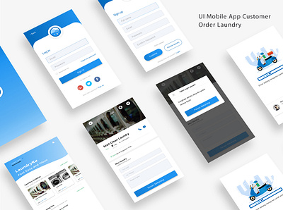 UI mobile app laundryku creative design illustration illustrations laundry laundry app mobile app mobile app design mobile ui ui ui design uiux ux ux design vector