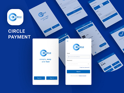 Circle Payment App (POS) android app android app design branding circle graph circle logo creative design logo mobile app mobile app design mobile design mobile ui payment payment app payments pos system simple ui design