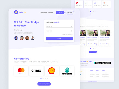 WikQik company company branding design home page home screen homepage homepage design homepagedesign landing page landing page design landingpage uidesign uiux uxdesign web design webdesign website concept website ui website ui design websites