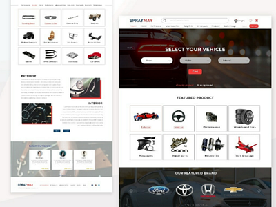 Website design autoparts webiste design ui ux autoparts