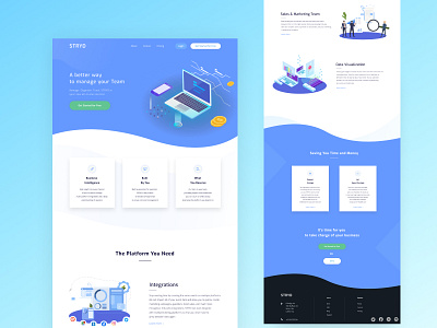 Illustrated Landing page bootstrap contest creative design illustration ilustrator landing page landing page design landingpage responsive website design technology ui design ux uxdesign vector website design