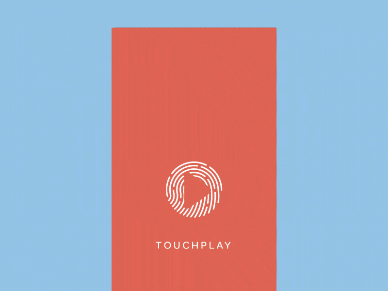 TouchPlay App Sidebar animation app branding design flat identity ios minimal mobile typography ui ux web