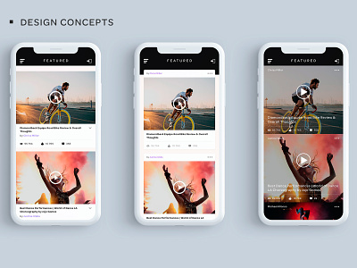 iOS Mobile App Screen Concepts