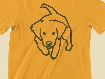 Golden Puppy T-Shirt dogs golden retriever illustration puppy t shirt tshirt