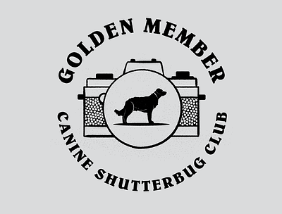 Canine Shutterbug Club branding dog dogs golden retreiver illustration photography shutterbug t shirt