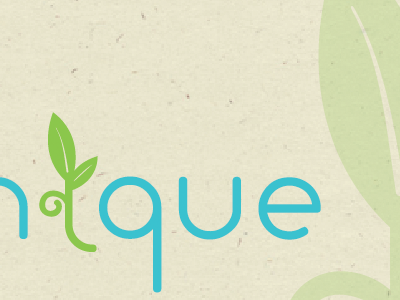 Organique blue green logo organic