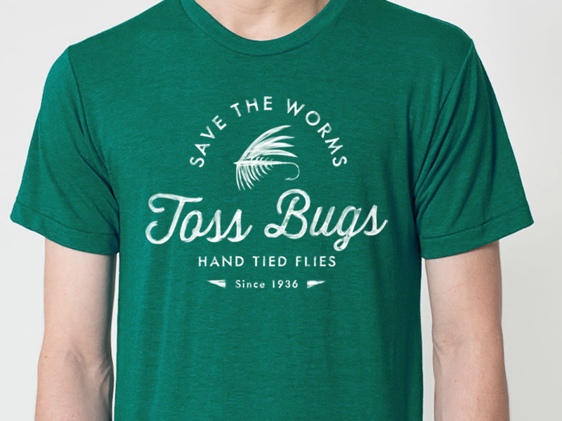 Fly Fishing Shirt - Save The Worms by Mike Hosier on Dribbble