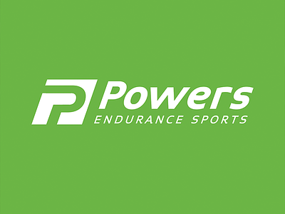 Powers Logo Design bicycle green racing